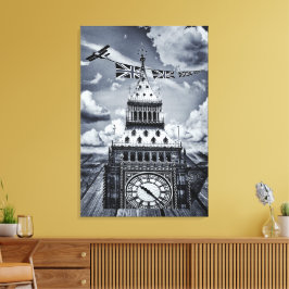 Impressão Em Tela Big Ben Arte Surreal Britânico, Londres