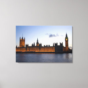 Impressão Em Tela Big Ben e as Casas do Parlamento na cidade