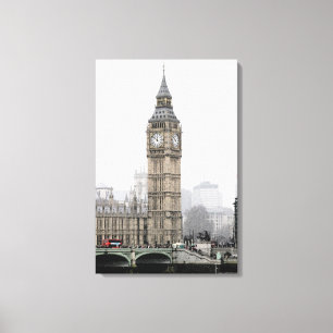 Impressão Em Tela Big Ben Londres (Aquarela)