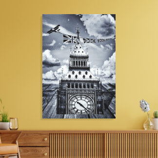 Impressão Em Tela Big Ben Surreal British Art, London