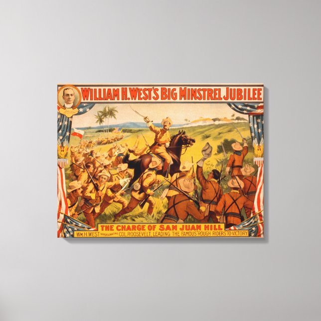 Impressão Em Tela Big Minstrel Jubilee Charge of San Juan Hill (Frente)