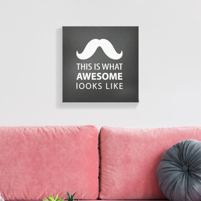 Impressão Em Tela Bigode Incrível (Insitu(Sala de estar))
