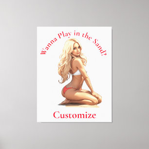 Impressão Em Tela Bikini Beach Girl Thunder_Cove