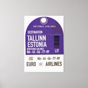 Impressão Em Tela Bilhete de viagem Tallinn