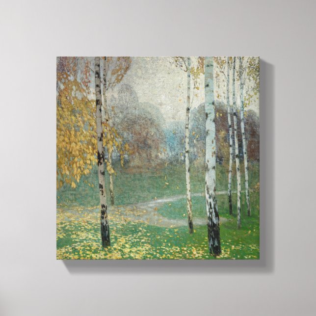Impressão Em Tela Birch Trees, 1904 (óleo na canvas) (Frente)