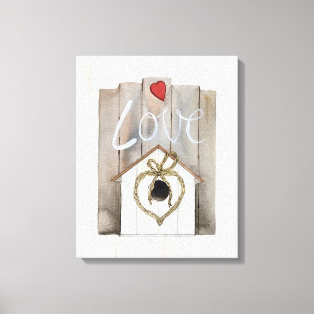 Impressão Em Tela Birdhouse de Namorados Russo (Frente)