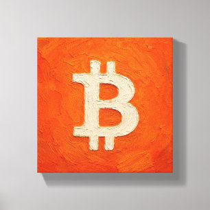 Impressão Em Tela Bitcoin Padrão (Óleo, Estilo: 3)