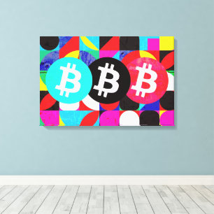 Impressão Em Tela Bitmoney colorido (HD vibrante)