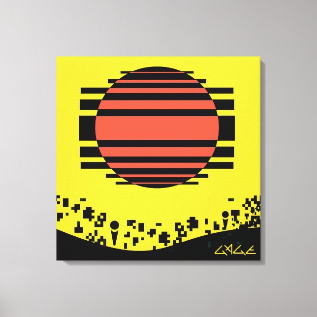 Impressão Em Tela Bits Espalhados de Memphis (Frente)