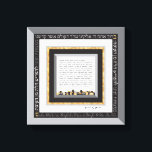 Impressão Em Tela Black & Dourado Falso Hafrashat Challah de Jerusal<br><div class="desc">Nossa impressão em tela de Hafrashat Challah com moldura preta, branca, cinza e (simulada) dourada de Jerusalém foi criada por solicitação especial para uma amiga com cozinha preta e branca. Um belo presente para o dia das mães, para o banho ou para qualquer dia. Como sua Challah é uma obra...</div>