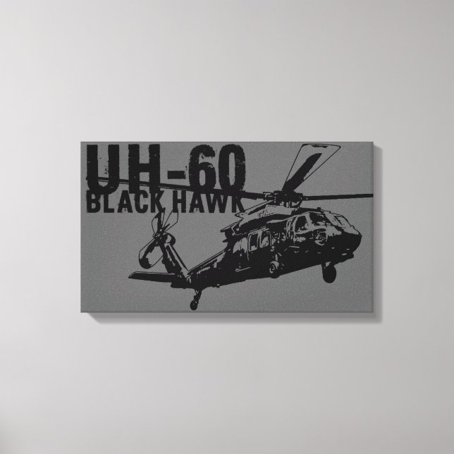Impressão Em Tela Black Hawk (Frente)