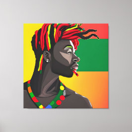 Impressão Em Tela Black King Melanin Man Bruh Men Son Prince