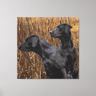 Impressão Em Tela Black Labrador Retriever Wall Décor