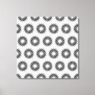 Impressão Em Tela Black Modern Sunbursts