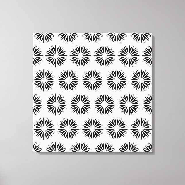 Impressão Em Tela Black Modern Sunbursts (Frente)