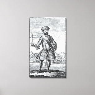 Impressão Em Tela Blackbeard o pirata, 'de uma história geral de