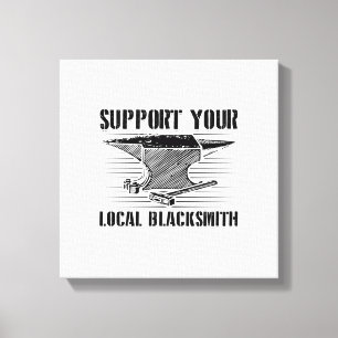 Impressão Em Tela Blacksmith Blacksmithing Forging Craftsman Anvil