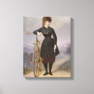 Impressão Em Tela Blanche d'Antigny e seu Velocipede