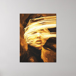 Impressão Em Tela Blindfolded Woman – Surreal Oil Art