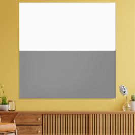 Impressão Em Tela Bloco de Cor Mínima Branco da Cinza Moderna Chic