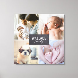 Impressão Em Tela Blocos de Colagem de Fotos da Família Personalizad