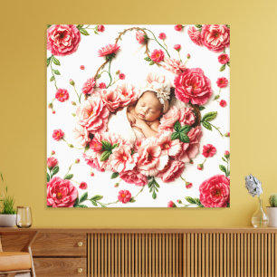 Impressão Em Tela Bloom Sagrado de Janeiro - Retrato para Menina