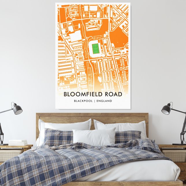 Impressão Em Tela Bloomfield Road Stadium em Blackpool, Inglaterra (Insitu(Quarto))