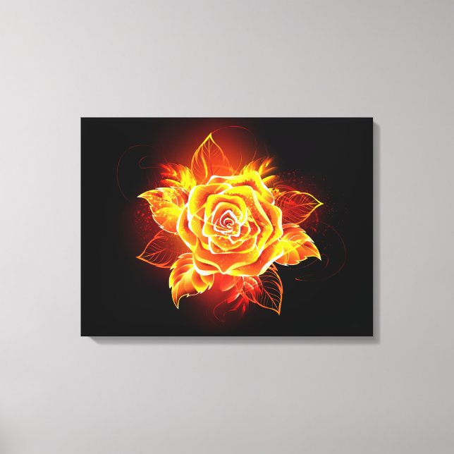 Impressão Em Tela Blooming Fire Rosa (Frente)