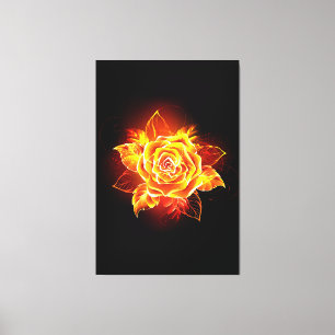 Impressão Em Tela Blooming Fire Rosa