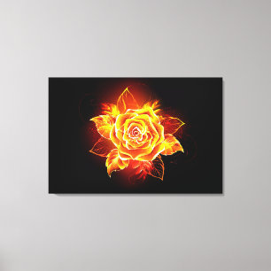 Impressão Em Tela Blooming Fire Rosa