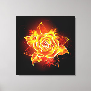 Impressão Em Tela Blooming Fire Rosa