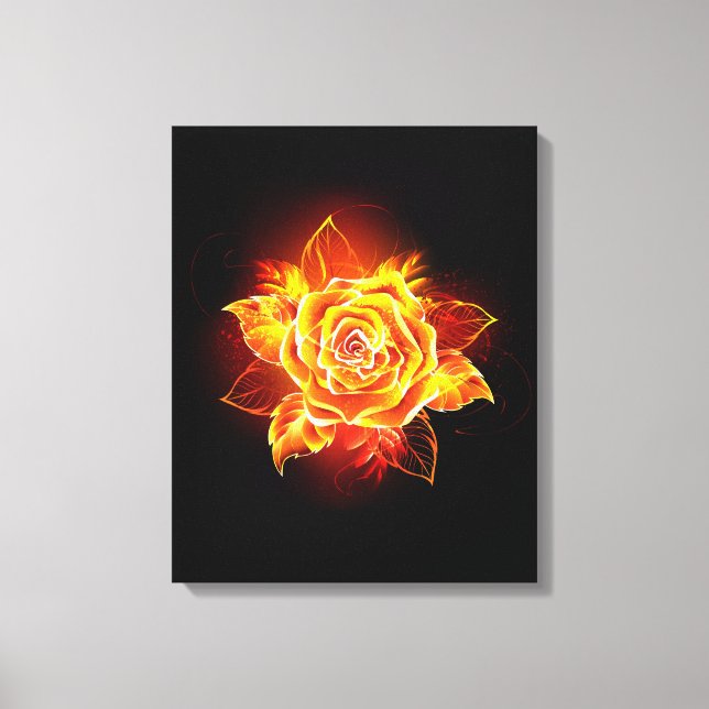 Impressão Em Tela Blooming Fire Rosa (Frente)