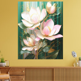 Impressão Em Tela Blooming Wallpaper Japonês Magnolia Art
