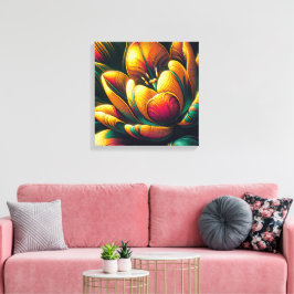 Impressão Em Tela Bloqueio de Tulipas de Abstrato Radiante