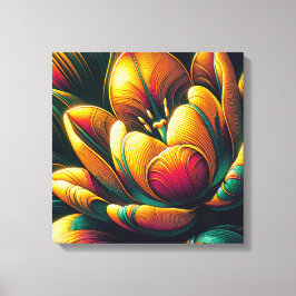 Impressão Em Tela Bloqueio de Tulipas de Abstrato Radiante