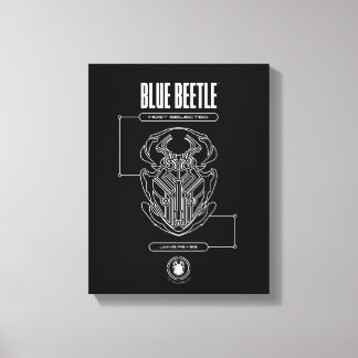 Impressão Em Tela Blue Beetle Scarab Tech Graphic