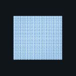 Impressão Em Tela Blue Mediterranean Geometric Mosaic Pattern<br><div class="desc">This intricate seamless pattern features a captivating blend of Mediterranean aesthetics and tribal geometric motifs. Utilizing a refreshing palette of sky blue, deep indigo, and soft periwinkle, the design showcases a rhythmic repetition of hand-drawn symbols, including stylized crosses, X-shapes, and dotted textures. The visual grain adds a charming lithographic or...</div>