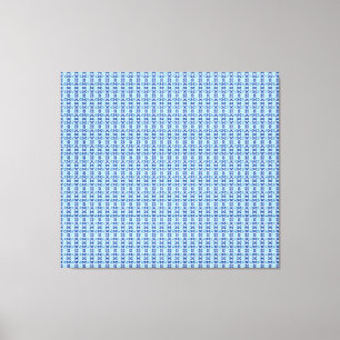 Impressão Em Tela Blue Mediterranean Geometric Mosaic Pattern