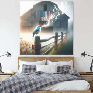 Impressão Em Tela Bluebird cantando uma canção