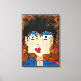 Impressão Em Tela Blusa azul