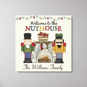 Impressão Em Tela Boa vinda ao NUTHOUSE personalizado