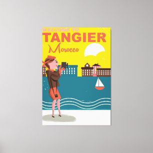 Impressão Em Tela Boa vinda ao poster das viagens vintage de Tânger