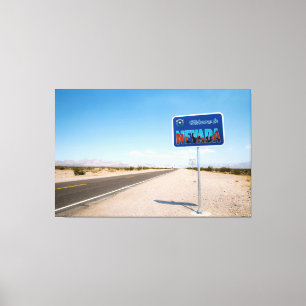 Impressão Em Tela Boa vinda ao sinal de Nevada