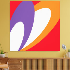 Impressão Em Tela Boas Asas Vermelhas Vibrantes Laranja Roxo Arte Mo