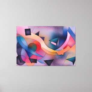 Impressão Em Tela "Boat On Water" Arte Abstrato Contemporânea