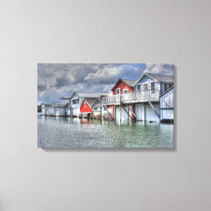 Impressão Em Tela Boathouses do lago