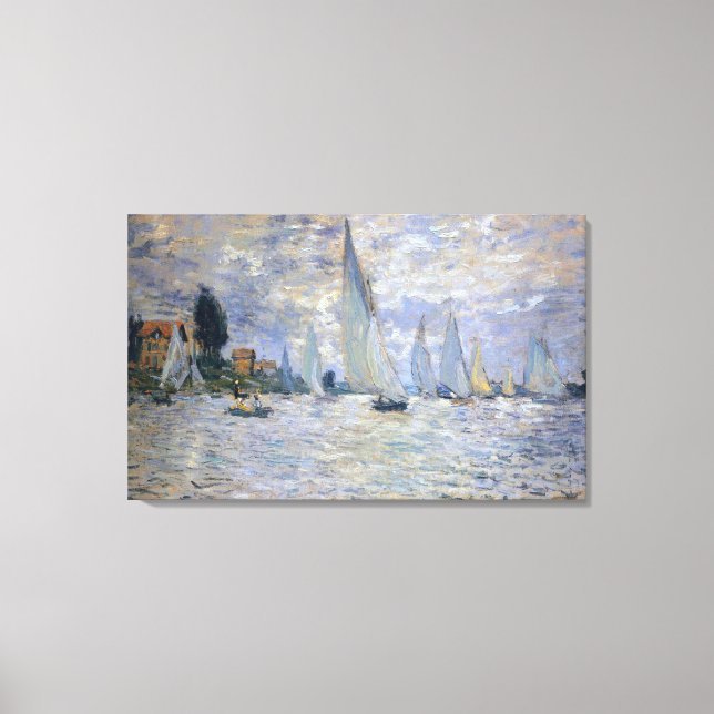 Impressão Em Tela Boats Regatta na Argentina, por Claude Monet (Frente)
