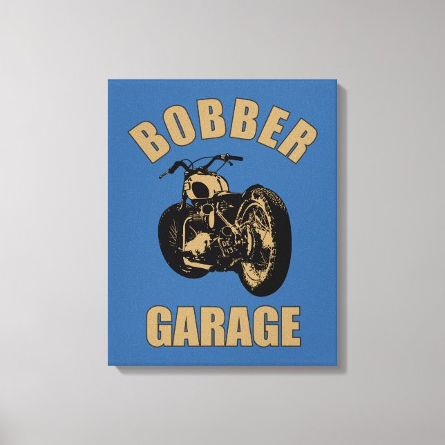 Impressão Em Tela Bobber Garage (Frente)