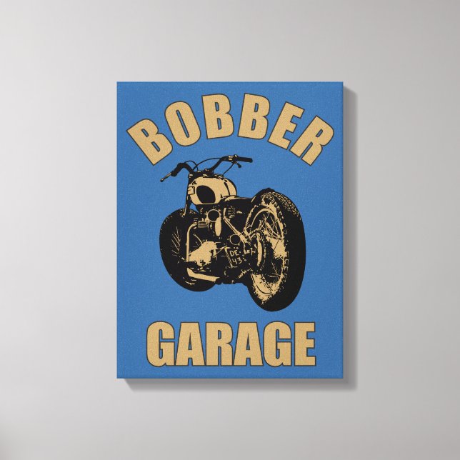 Impressão Em Tela Bobber Garage (Frente)