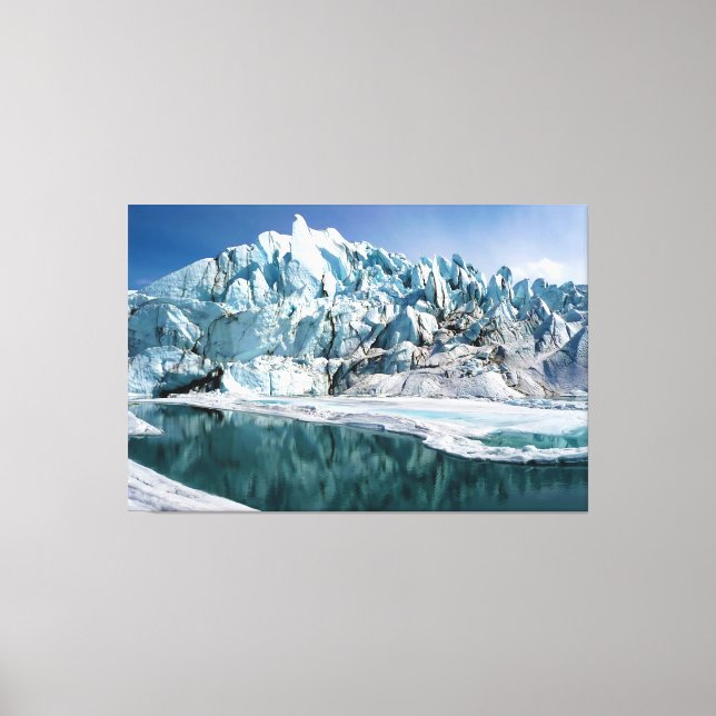 Impressão Em Tela Boca do Glaciar Matanuska no Alasca (Frente)